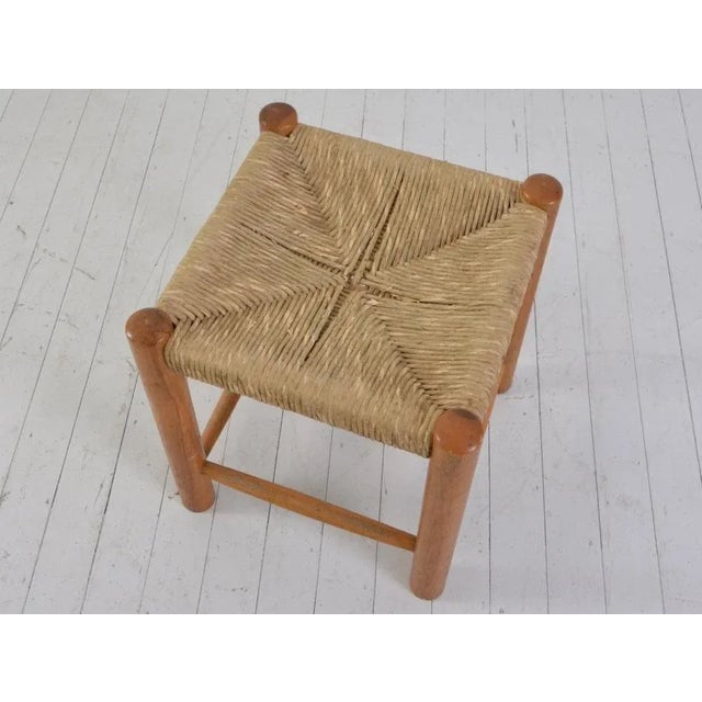 Mid-Century Modern Mid-Century Oak Stool For Sale - Image 3 of 5