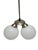 Art Deco Style Pendant Light in Glass, Poland, 1970s For Sale - Image 3 of 7