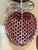 2020s Gia Certified Natural 50 Ct Ceylon Nh Ruby & 8 Ct Diamond Apple 18 K Pin/Brooch For Sale - Image 5 of 8