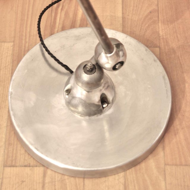 Metal Industrial Four-Arm Floor Lamp by Jean-Louis Domecq for Jieldé, 1950s For Sale - Image 7 of 14