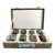 Vintage Chinese Cloisonné Small Canister Jar Set - 8 Canisters W/ Original Box For Sale