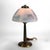 Glass Arts & Crafts Pittsburg School Reverse Painted Landscape Table Lamp C1920 For Sale - Image 7 of 14