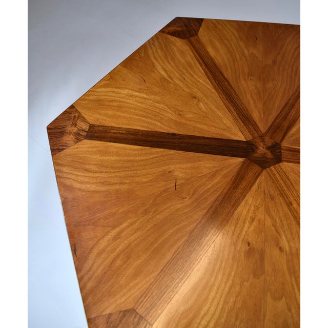 Mid-Century Modern Side Table by Tomlinson, Pecan & Mahogany, 1960s For Sale In Philadelphia - Image 6 of 11