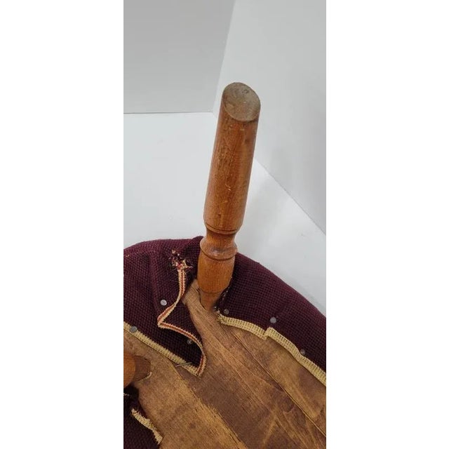 1940s Vintage Needlepoint Low Stool For Sale - Image 6 of 7