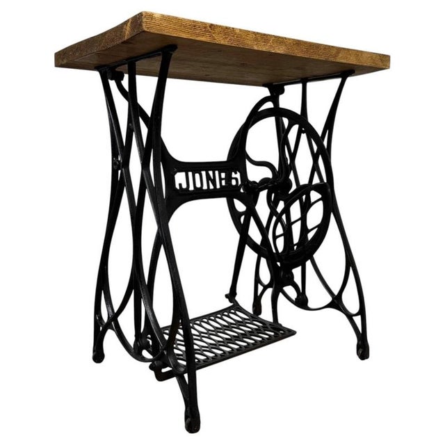 Antique Industrial Style Cast Iron Side Table, 1900s For Sale - Image 10 of 10