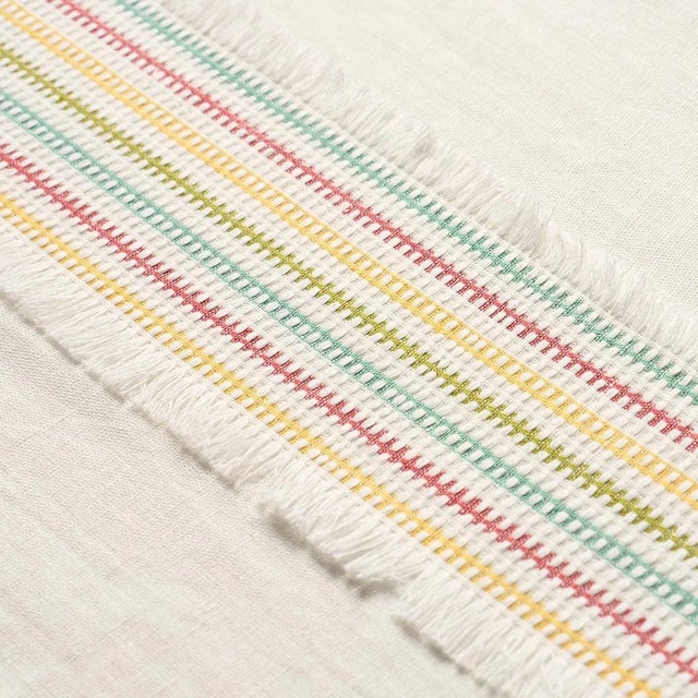 Schumacher SAMPLE - Schumacher Tulum Casement Fabric In Mutli For Sale - Image 4 of 4