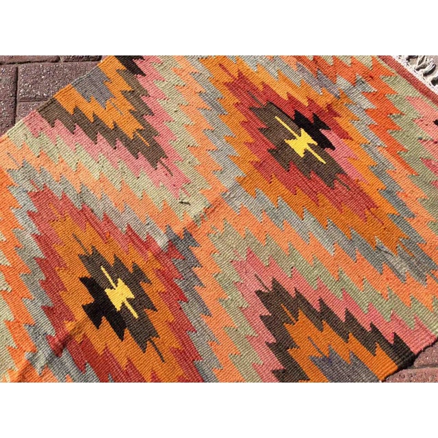1960' S Bohemian - Turkish Kilim Runner - 36" X 85" For Sale - Image 4 of 9