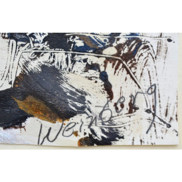 The Print Maker - Mid Century Figurative Abstract by Bruce Weinberg For Sale - Image 4 of 5