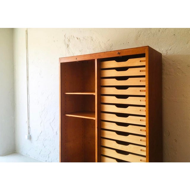 1970s Danish Teak Rolling Doors Storage, 1960s For Sale - Image 5 of 10