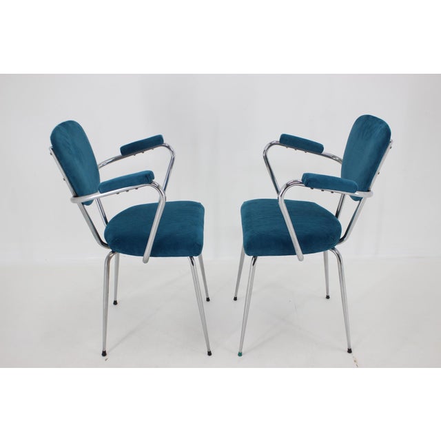 Set of Italian Armchairs in Corduroy, 1960s For Sale - Image 9 of 16