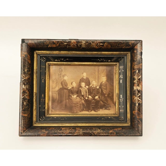 Early to mid 1800's Framed Family Portrait of the Skellenger family out of Michigan. This wonderful portrait, aside from...