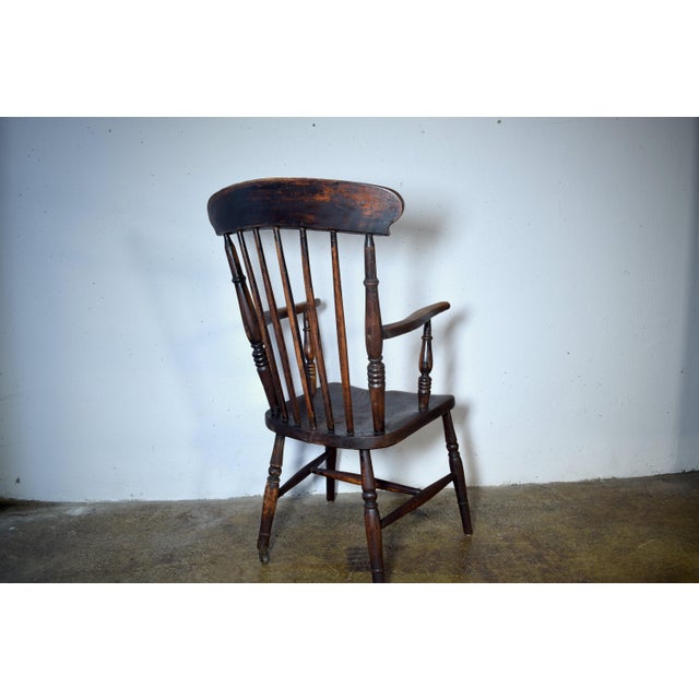 Antique Windsor Victorian Chair, 1890s For Sale - Image 5 of 9