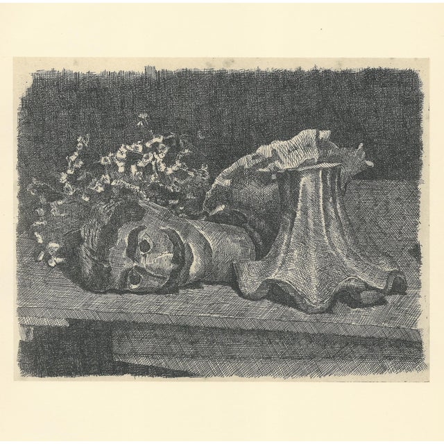 Giorgio Morandi (1890-1964) "Natura Morta con la Testa di Burattino" (Still Life with Puppet's Head) Lithograph printed by...
