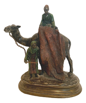 Carl Kauba, Merchant on Camel, 20th Century, Patinated Bronze