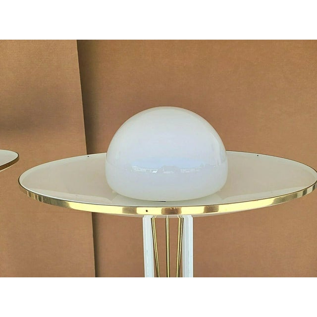 1970s 80" Large 1970's Reggiani Italian Style Torchiere Floor Lamps - Set of 2 For Sale - Image 5 of 10