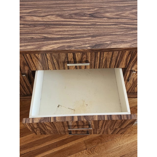 Mid Century Modern Laminated Faux Rosewood Credenza For Sale - Image 11 of 12