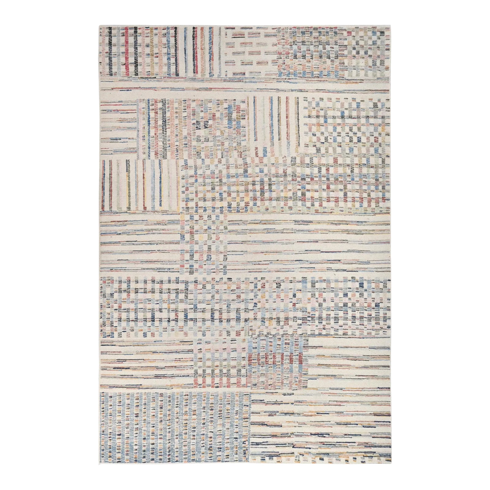 Hand Knotted Borderless Modern Wool Rug.9'08