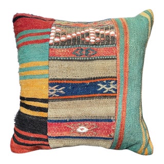 Rainbow Kilim Pillow For Sale