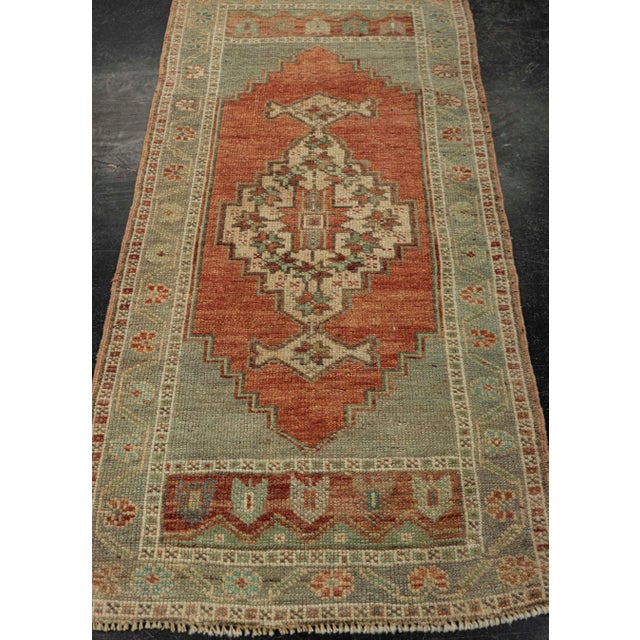 Turkish Mini Rug Oriental Hand Knotted Vintage Rug 1'10" x 3'9" #21250 Explore a curated collection of hallway runners,...