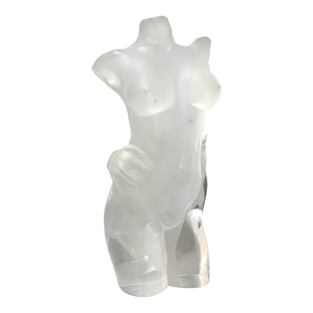 1980s M. Malstrom Acrylic Female Nude Sculpture, Numbered 45/300 For Sale