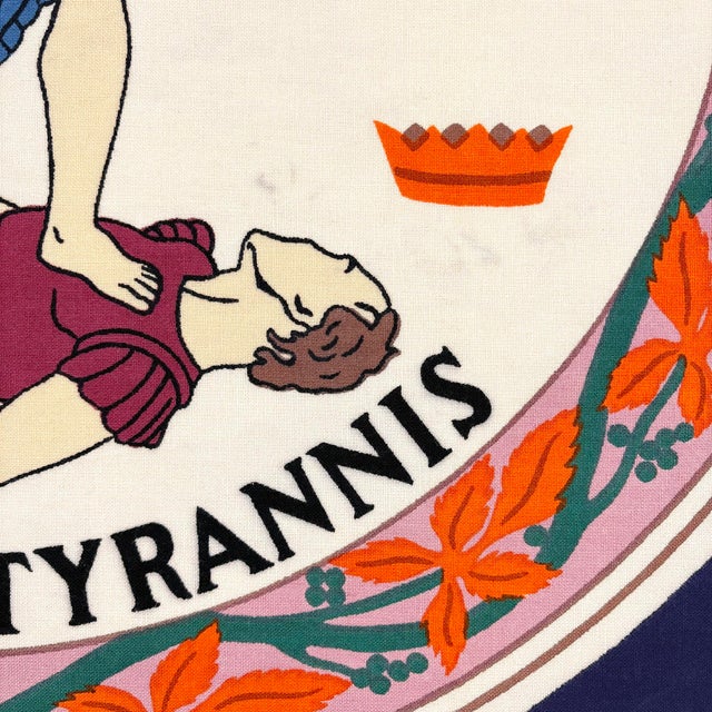 This vintage Virginia flag is made from a cotton cloth, with printed emblem visible on both sides. Please note staining...