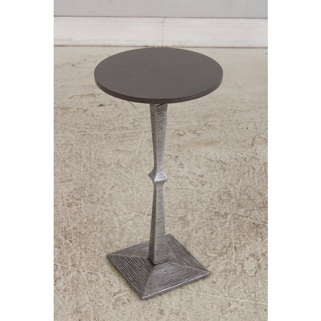 Brutalist Maitland Smith Hm1011 Taper Accent Table For Sale - Image 3 of 12
