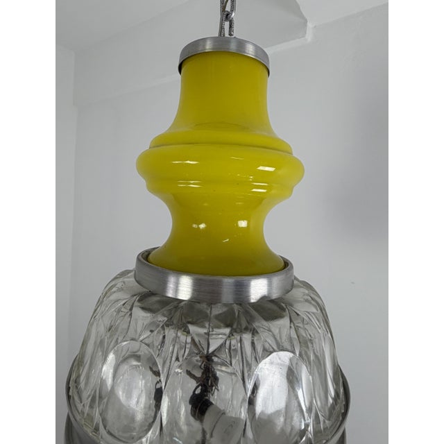 Space Age Pendant Lamps in Yellow Murano Glass, 1970s, Set of 2 For Sale - Image 12 of 15