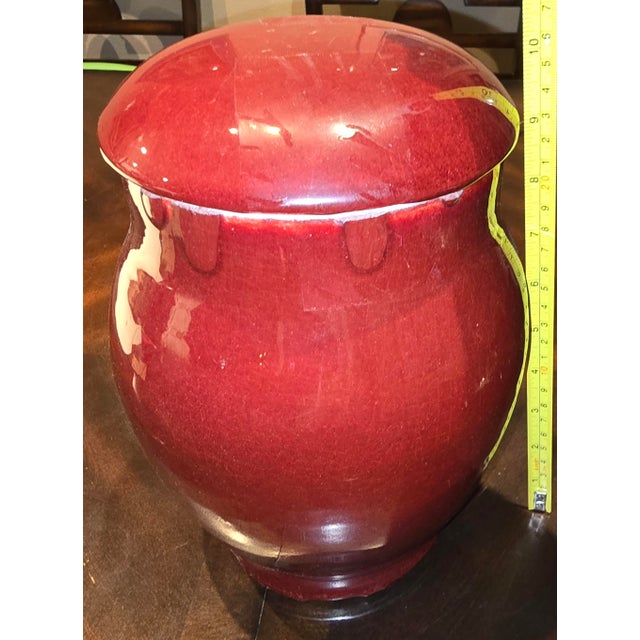 Mid 19th Century Chinese Sang De Boeuf (Oxblood) Glaze Jar For Sale - Image 5 of 6