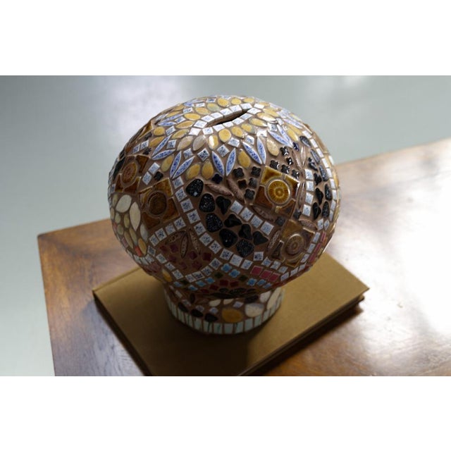 Swedish Folk Art Mosaic Mushroom Piggy Bank, 1970s For Sale - Image 6 of 16