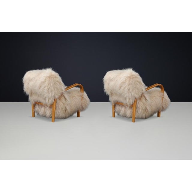 Lounge Chair in Patinated Bentwood by Kozelka & Kropáček, 1940s For Sale - Image 10 of 18