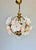 Vintage Murano Style White Floral Globe Chandelier - Brass Finish For Sale - Image 13 of 15