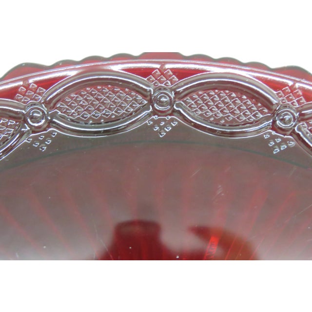 Late 20th Century Avon 1876 Cape Cod Collection Ruby Red Oval Serving Plate For Sale - Image 5 of 12