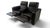 Animal Skin LeatherCraft 2 or 3 Seat Reclining Sofa / Loveseat / Theater Seating For Sale - Image 7 of 17
