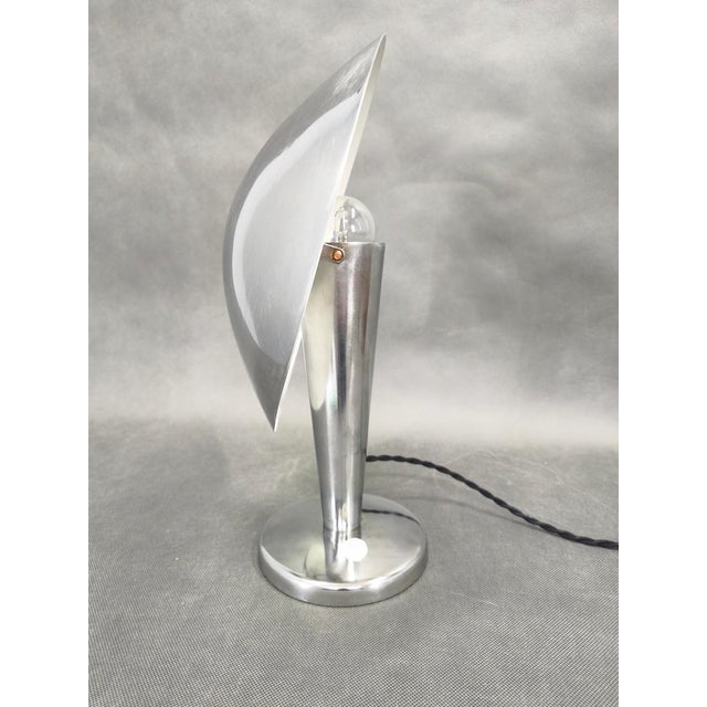 Metal Bauhaus Chrome Table Lamp with Adjustable Shade, 1930s For Sale - Image 7 of 10
