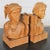 Mid 20th Century Vintage Tribal Figural Bookends Male and Female Hand Carved Wood- A Pair For Sale - Image 5 of 13