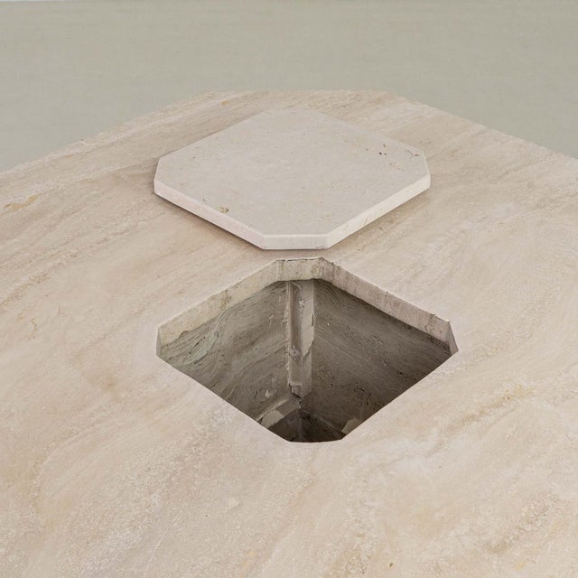 Stone Italian Travertine Table, Antique, Italy, Circa 1970 For Sale - Image 7 of 12