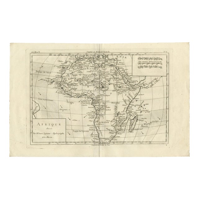 Africa Map by Rigobert Bonne, 1780 For Sale