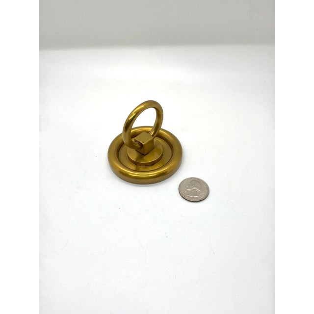 Modern Hickory Chair Co Ring Pull Satin Brass For Sale - Image 3 of 4