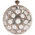 Modernist White and Clear Disc Murano Chandelier with Polished Nickel Frame For Sale - Image 9 of 9