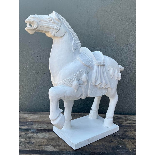Vintage Cast Concrete Emperor Horse For Sale - Image 10 of 12