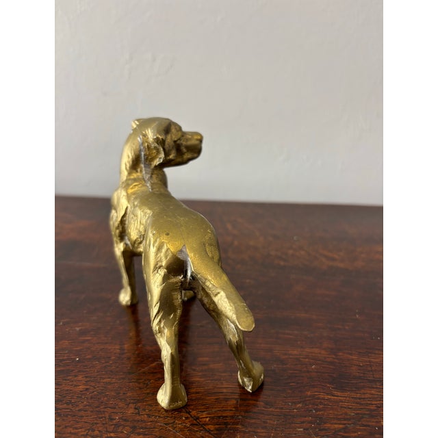 Vintage English Brass Dog For Sale - Image 4 of 6