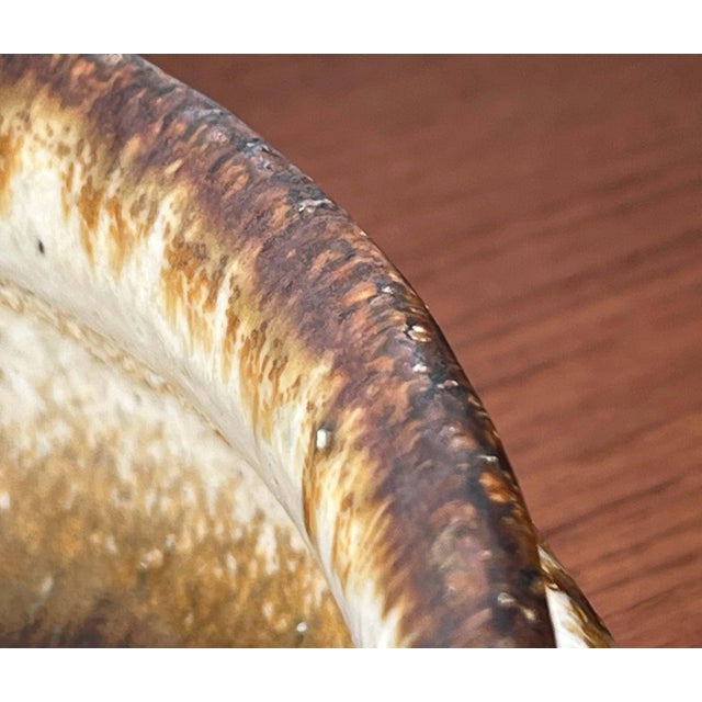 Ceramic Large Mid-Century Modern Danish Studio Pottery Bowl by Aksel Larsen for Axella, 1960s For Sale - Image 7 of 16