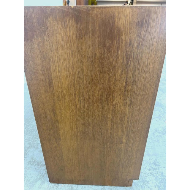 Mid-Century Modern Vintage Sculptural Walnut Credenza With Decorative Doors For Sale - Image 11 of 11