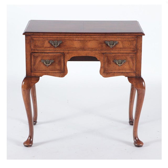 Brown 19th Century English George I Burl Walnut Dressing Table For Sale - Image 8 of 10