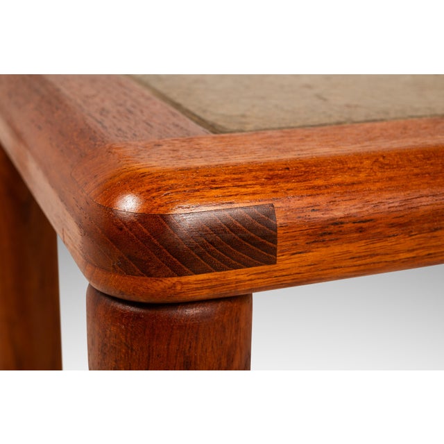 Danish Modern Side / Accent Table in Teak With Tile Top Inlay by Tue Poulson for Hsalev Furniture, Denmark, C. 1960s For Sale - Image 9 of 18