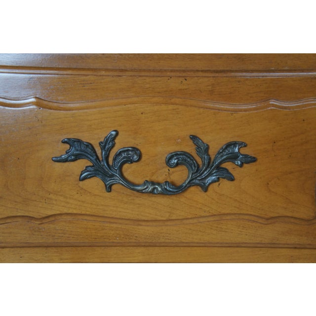 Brown Mid 20th Century Mid Century Country French Provincial Mirrored Vanity Desk For Sale - Image 8 of 12