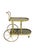 Elegant mid-century bar cart crafted in brass with richly patterned smoked tortoise-style resin shelves, designed in the...