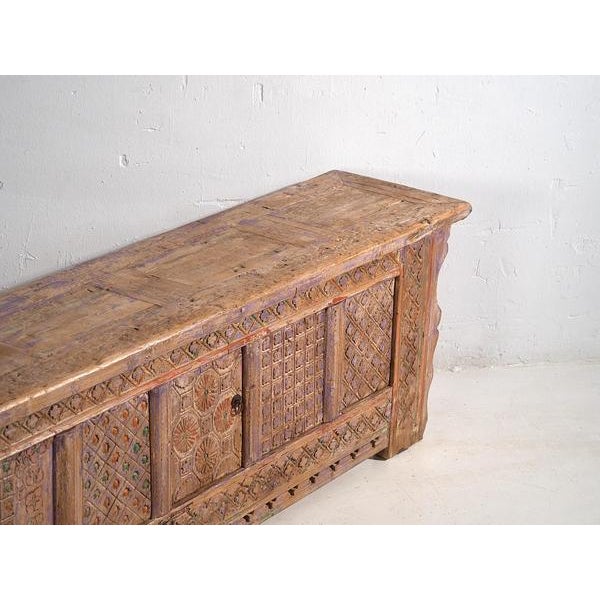 Antique Carved Sideboard with Violet Tones, 1850s For Sale - Image 4 of 18