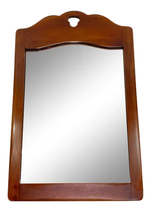 Vintage Cushman Colonial Style Solid Hard Rock Maple Wall Mirror