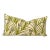 Contemporary Green Leaf + Cream Lumbar Pillow For Sale